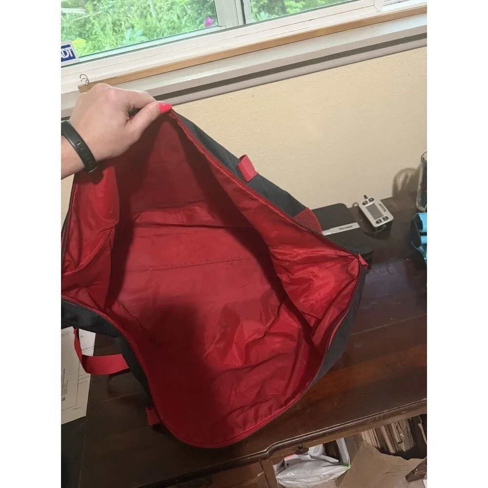 Mens Ralph Lauren Polyester Big Pony Polo Red Black Duffle Travel Bag